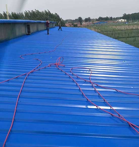 彩鋼屋頂聚脲防水涂料案例